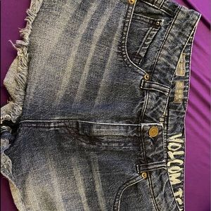 Volcom high wasted Jean Shorts.